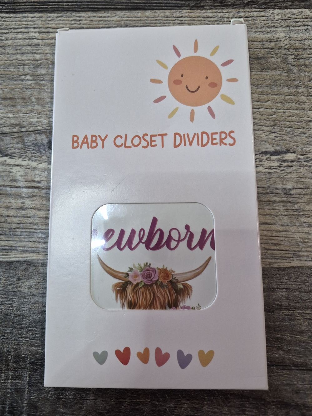 Newborn Pink Baby Closet Dividers - Nursery Size Labels